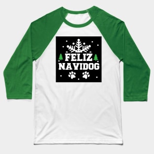 Feliz Navidog Baseball T-Shirt